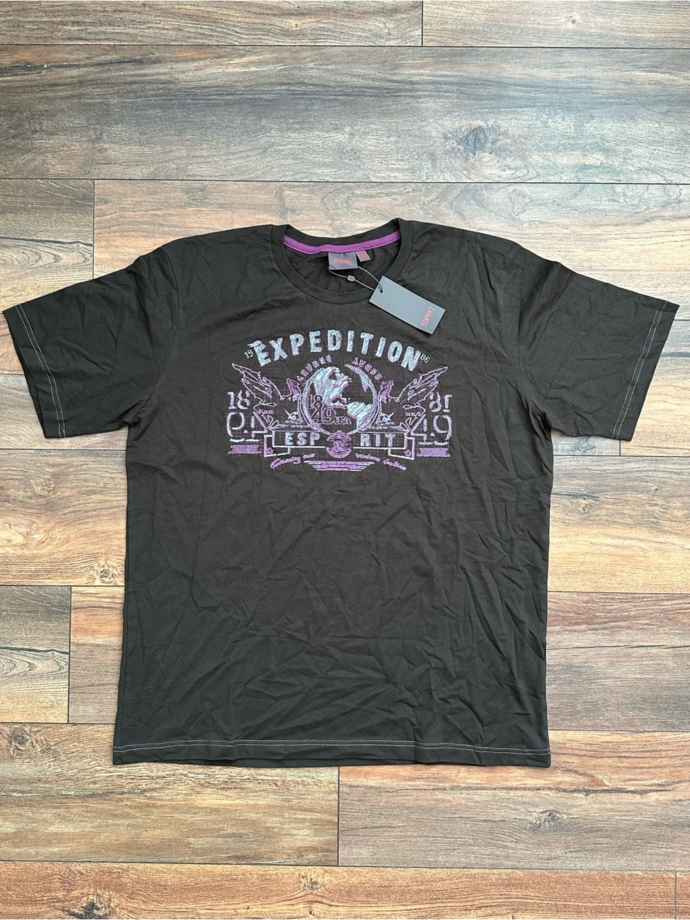 ESPIRIT “Expedition” Brown Vintage Style Men’s T-Shirt XXL
